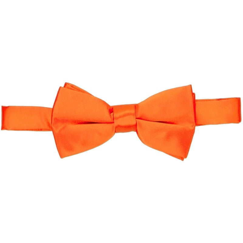tiemart Pre-Tied Adjustable Band Collar Bow Tie (Neon Orange) - Image 2
